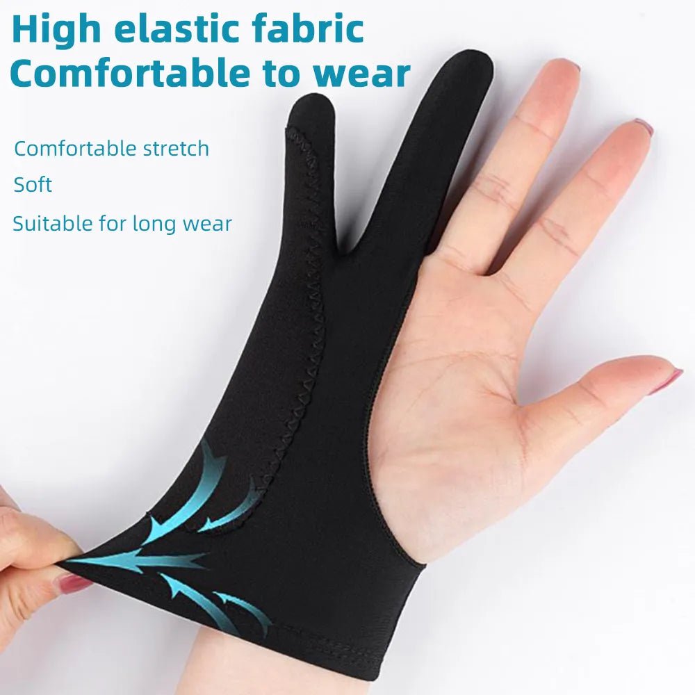 Storazone Two-finger Painting Gloves Anti-touch Anti-pollution Anti-dirty, Right And Left Hand Glove,for IPad Tablet Touch Screen Drawing