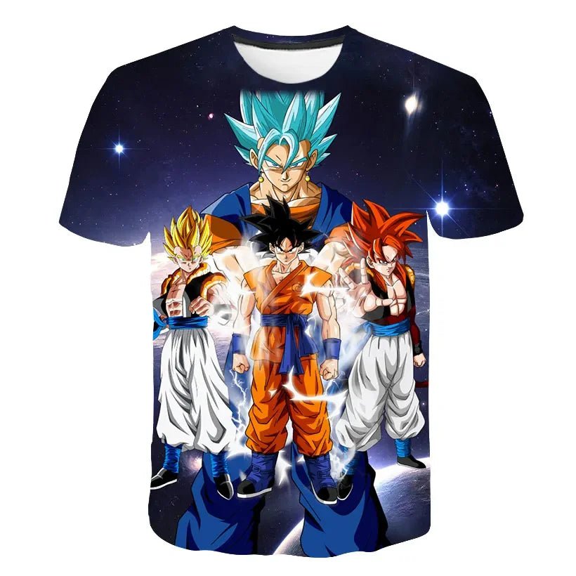 Storazone TX-150 / 100 3-14 Years Kids Boys T-shirt Dragon Ball Z T Shirts Anime Goku Vegeta Clothes Toddler Tees Baby Boys T-shirt Children's Clothing