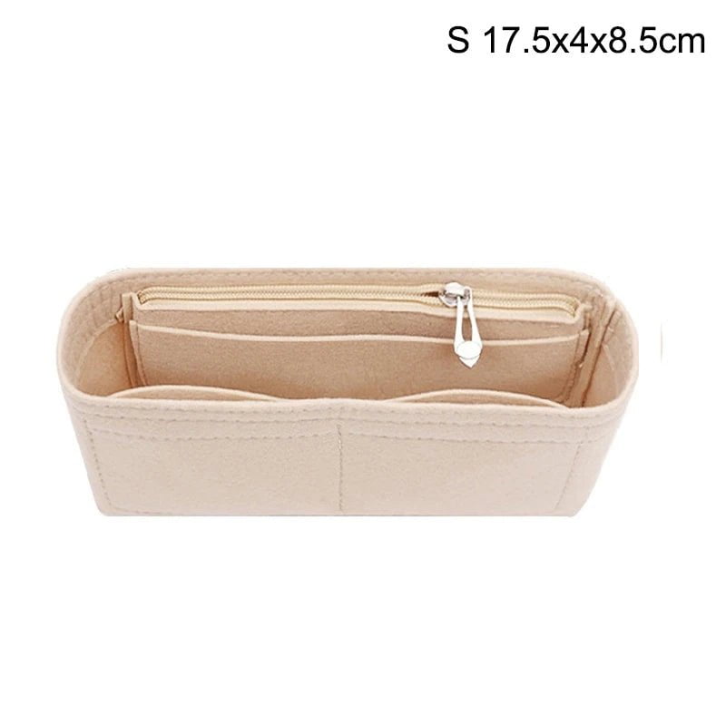 Storazone Type 13 1pcs Felt Insert Bag Fits For Longchamp Handbag Liner Bag Felt Cloth Makeup Bag Support Travel Portable Insert Purse Organizer