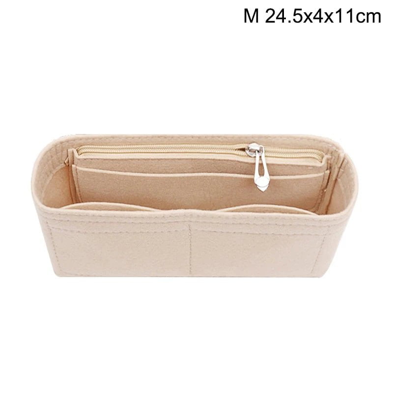 Storazone Type 14 1pcs Felt Insert Bag Fits For Longchamp Handbag Liner Bag Felt Cloth Makeup Bag Support Travel Portable Insert Purse Organizer