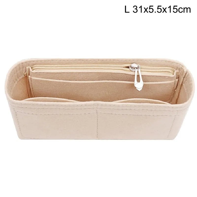 Storazone Type 15 1pcs Felt Insert Bag Fits For Longchamp Handbag Liner Bag Felt Cloth Makeup Bag Support Travel Portable Insert Purse Organizer