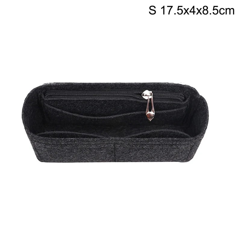 Storazone Type 16 1pcs Felt Insert Bag Fits For Longchamp Handbag Liner Bag Felt Cloth Makeup Bag Support Travel Portable Insert Purse Organizer