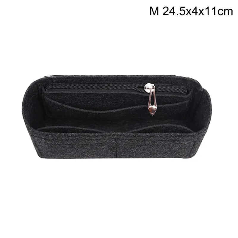 Storazone Type 17 1pcs Felt Insert Bag Fits For Longchamp Handbag Liner Bag Felt Cloth Makeup Bag Support Travel Portable Insert Purse Organizer