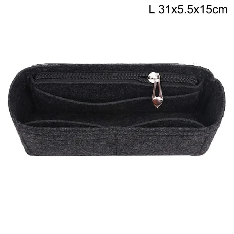 Storazone Type 18 1pcs Felt Insert Bag Fits For Longchamp Handbag Liner Bag Felt Cloth Makeup Bag Support Travel Portable Insert Purse Organizer