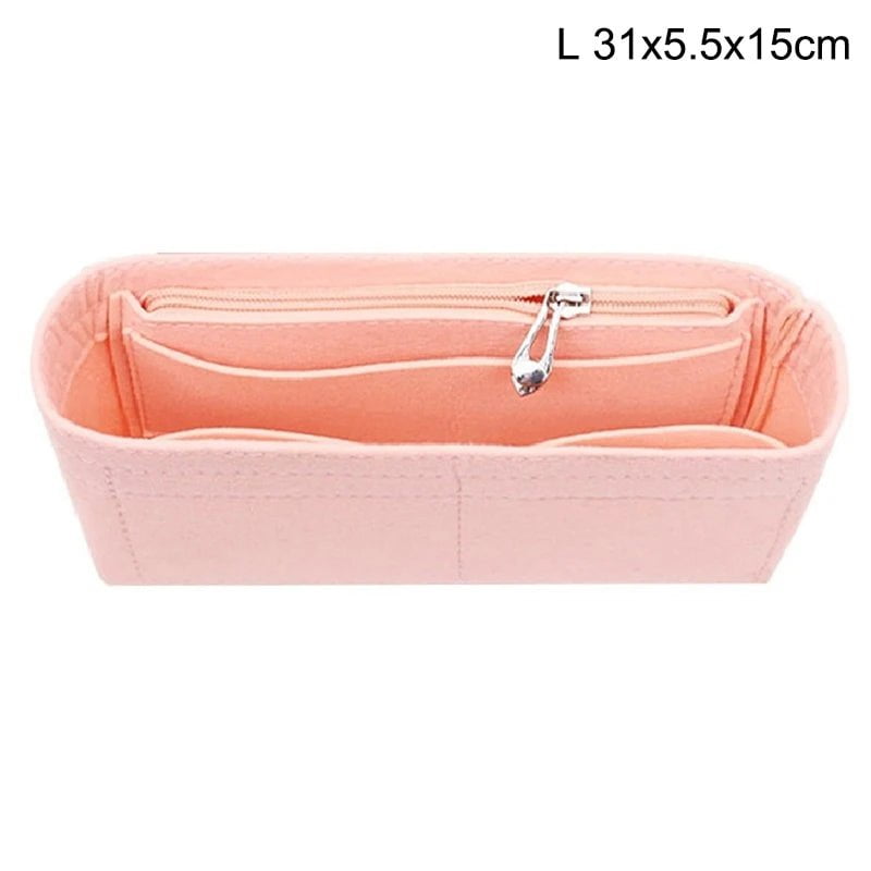 Storazone Type 24 1pcs Felt Insert Bag Fits For Longchamp Handbag Liner Bag Felt Cloth Makeup Bag Support Travel Portable Insert Purse Organizer