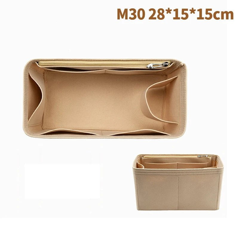Storazone Type 25 1pcs Felt Insert Bag Fits For Longchamp Handbag Liner Bag Felt Cloth Makeup Bag Support Travel Portable Insert Purse Organizer