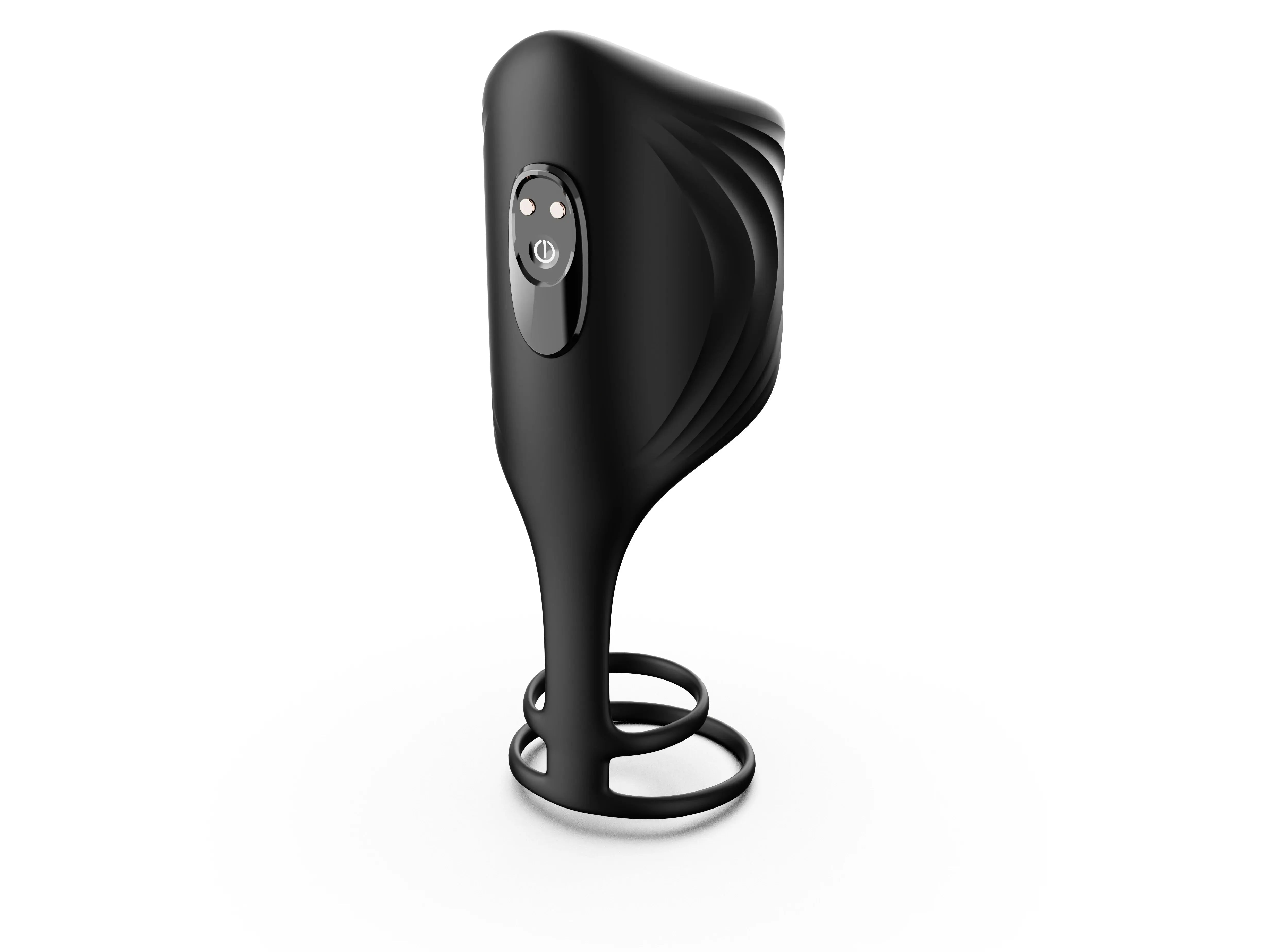 Storazone Type B- Black Male Masturbator Penis Training Glans Trainer Stimulator Vibrator with APP Control Delay Cock Ring Glans Trainer for Men