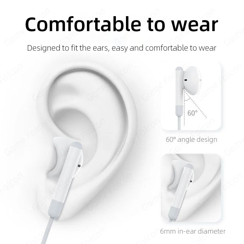 Storazone Type C 3.5mm Headset Stereo Music Earbud Wired Headphones With Mic DAC Chip For Samsung Galaxy S23 S22 S21 Ultra S20 Note 20 10