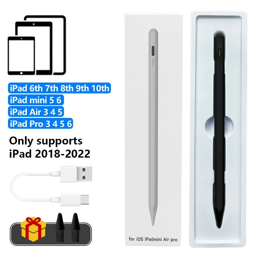 Storazone Type c black For iPad Pencil Palm Rejection Stylus Apple Pencil Pen For iPad Accessories Pro Air Mini Note-taking Pen 1 2 Generation