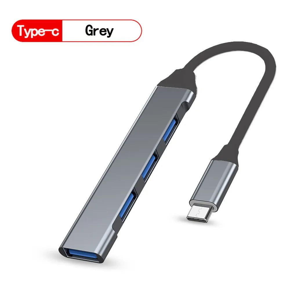 Storazone Type C Black Gray USB C HUB USB 3.0 HUB Type C 4 Port Multi Splitter Adapter OTG Macbook HUB Pro 13 15 Air Mi Pro HUAWEI Computer Accessories