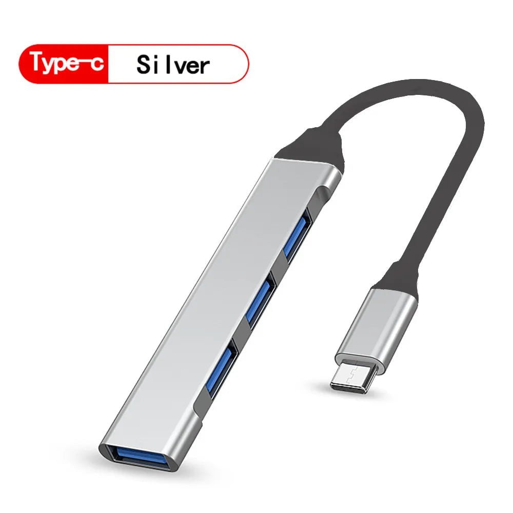 Storazone Type C Black Silver USB C HUB USB 3.0 HUB Type C 4 Port Multi Splitter Adapter OTG Macbook HUB Pro 13 15 Air Mi Pro HUAWEI Computer Accessories