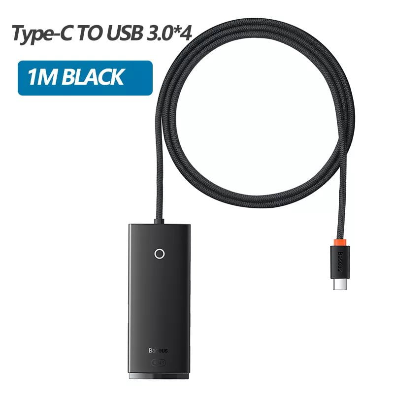 Storazone Type-c HUB 1M Black Baseus USB HUB Adapter 4 in 1 USB Type C to USB 3.0 HUB Splitter Adapter for MacBook Pro Air Huawei Mate 30 Docking Station HUB