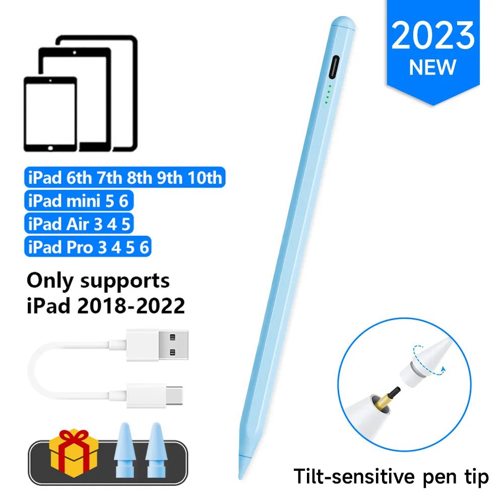 Storazone Type c NEW BU For iPad Pencil Palm Rejection Stylus Apple Pencil Pen For iPad Accessories Pro Air Mini Note-taking Pen 1 2 Generation