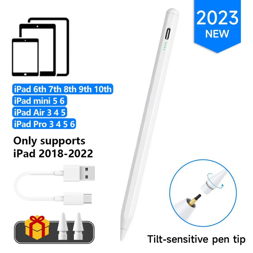 Storazone Type c NEW For iPad Pencil Palm Rejection Stylus Apple Pencil Pen For iPad Accessories Pro Air Mini Note-taking Pen 1 2 Generation