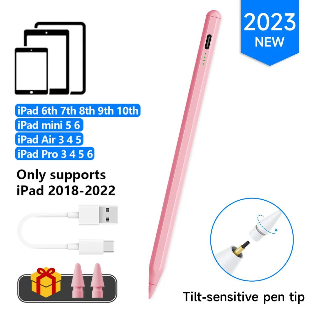 Storazone Type c NEW PK For iPad Pencil Palm Rejection Stylus Apple Pencil Pen For iPad Accessories Pro Air Mini Note-taking Pen 1 2 Generation