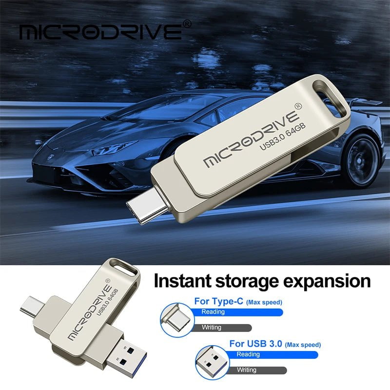 Storazone TYPE C USB Flash Drive OTG 2 IN 1 USB Stick 3.0 128GB Pen Drive 64GB 256GB 512GB Pendrive Memory Disk