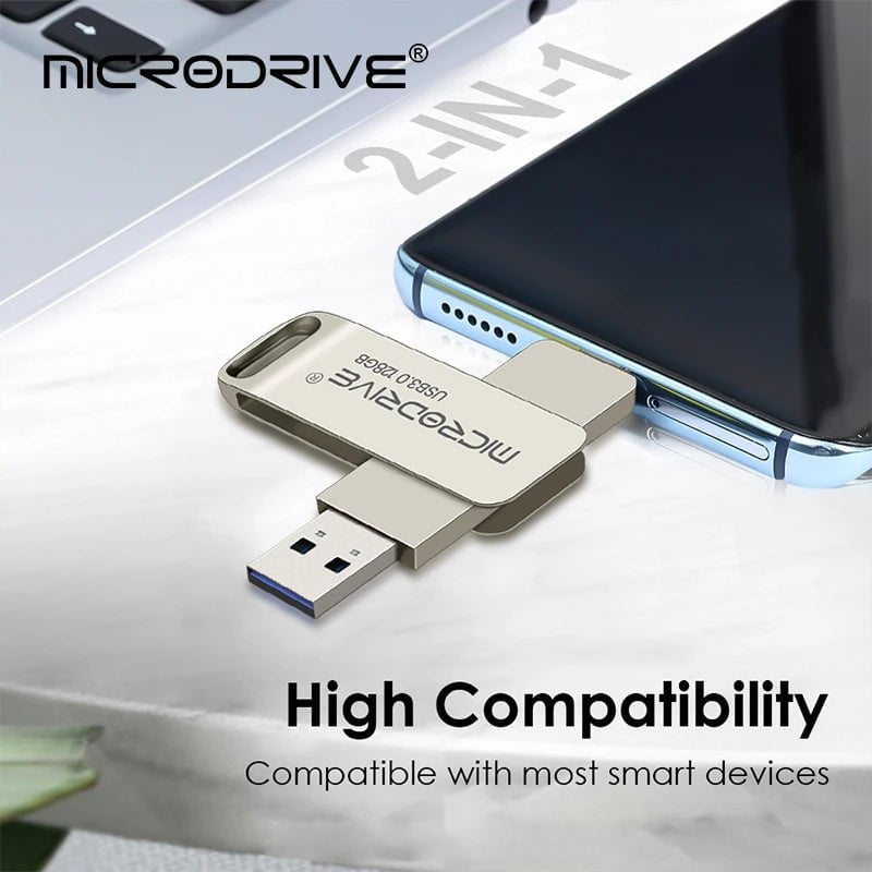 Storazone TYPE C USB Flash Drive OTG 2 IN 1 USB Stick 3.0 128GB Pen Drive 64GB 256GB 512GB Pendrive Memory Disk