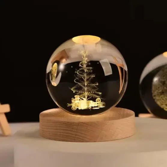 Storazone Type W / Color Light Base 3D Crystal ball Crystal Planet Laser Engraved Solar System Globe Astronomy Gift Birthday Gift Glass Sphere Home Decoration