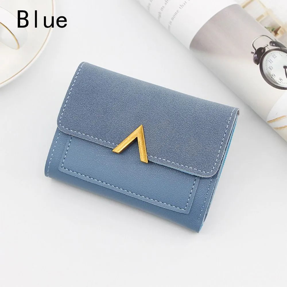Storazone Type1-blue Women's Wallet Short Coin Purse Wallets Card Holder Handbag Ladies Small Wallet Female Hasp Mini Clutch Girl Money Bag