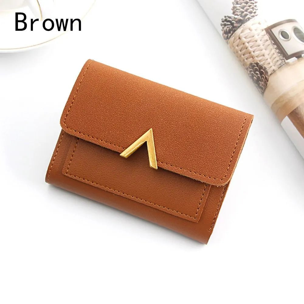 Storazone Type1-brown Women's Wallet Short Coin Purse Wallets Card Holder Handbag Ladies Small Wallet Female Hasp Mini Clutch Girl Money Bag