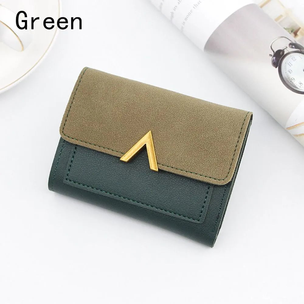 Storazone Type1-green Women's Wallet Short Coin Purse Wallets Card Holder Handbag Ladies Small Wallet Female Hasp Mini Clutch Girl Money Bag