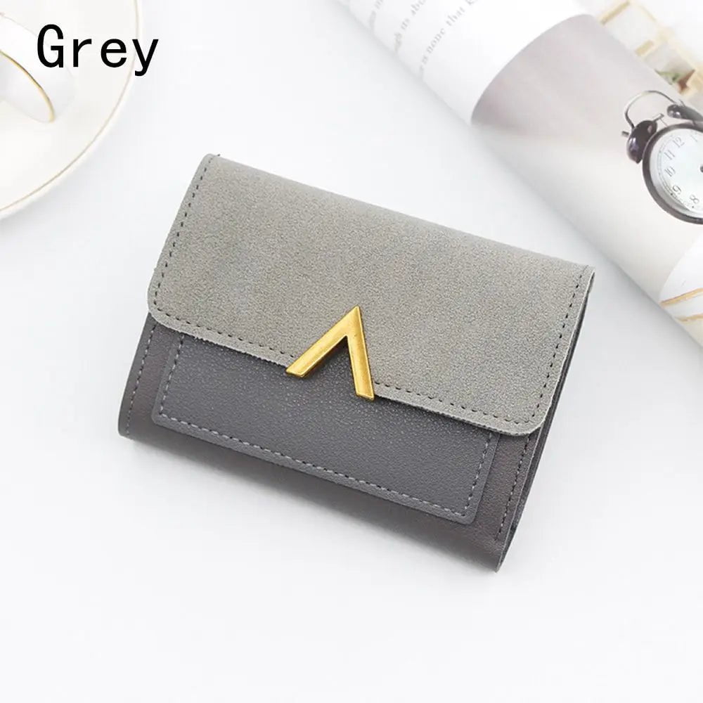Storazone Type1-grey Women's Wallet Short Coin Purse Wallets Card Holder Handbag Ladies Small Wallet Female Hasp Mini Clutch Girl Money Bag