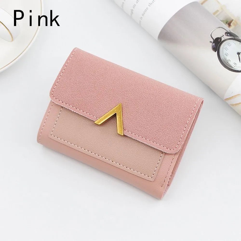 Storazone Type1-pink Women's Wallet Short Coin Purse Wallets Card Holder Handbag Ladies Small Wallet Female Hasp Mini Clutch Girl Money Bag