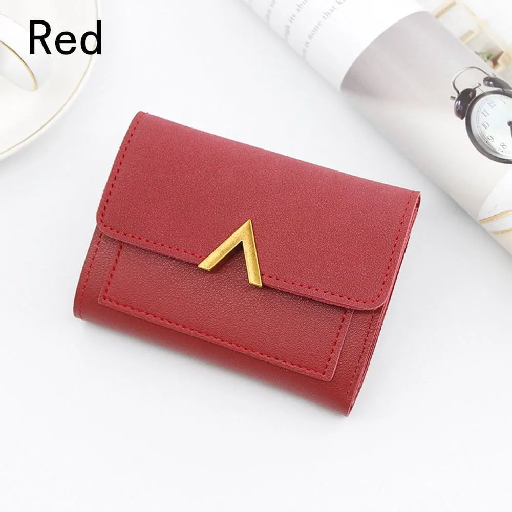 Storazone Type1-red Women's Wallet Short Coin Purse Wallets Card Holder Handbag Ladies Small Wallet Female Hasp Mini Clutch Girl Money Bag