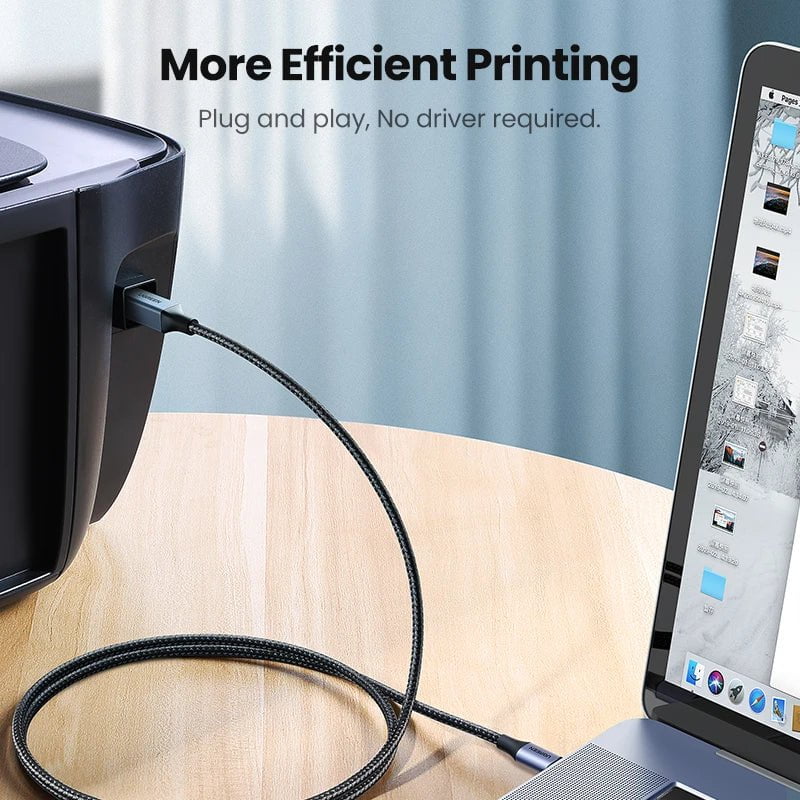 Storazone Ugreen USB C to USB Type B 2.0 Cable for New MacBook Pro HP Canon Brother Epson Dell Samsung Printer Type C Printer Scanner Cord