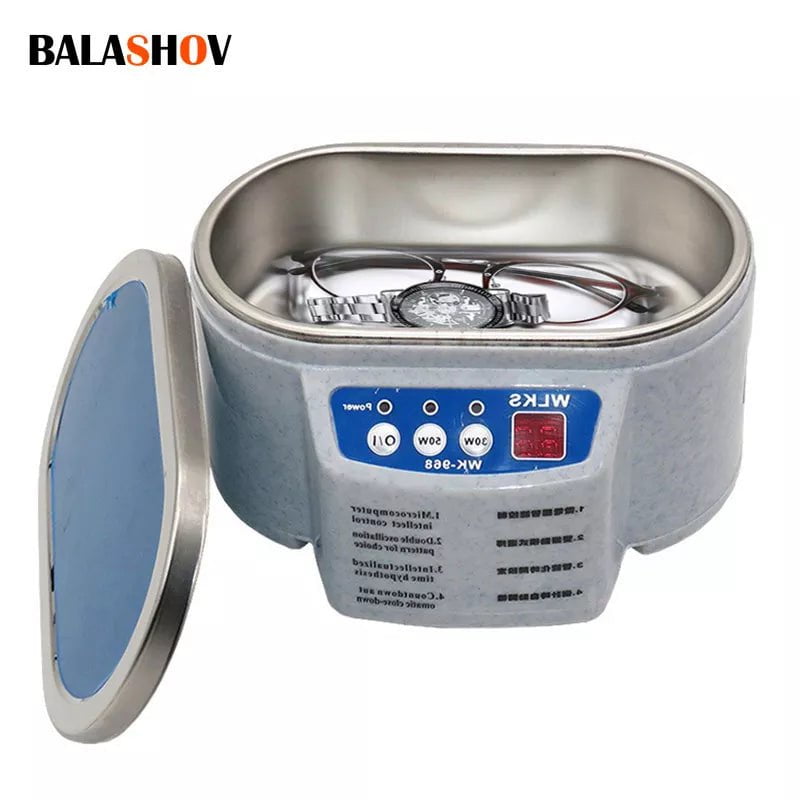 Storazone Ultrasonic Cleaner 30/50W Sonicator Bath 40Khz Degas for Watches Contact Lens Glasses Denture Teeth Electric Makeup Razor