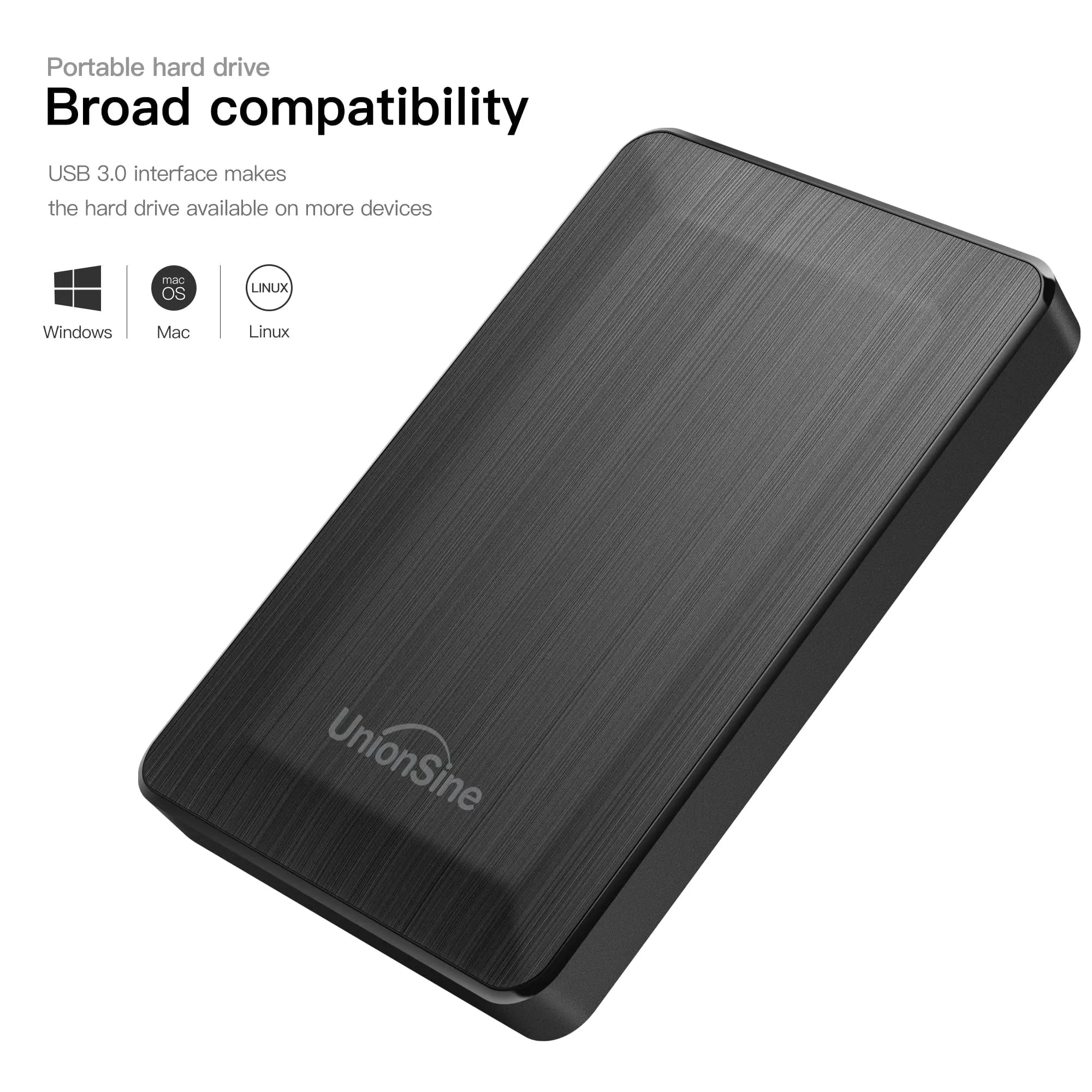 Storazone UnionSine HDD 2.5 Inch Portable External Hard Drive 250GB 320GB 500GB 1TB USB3.0 Storage Compatible for PC Mac Desktop MacBook