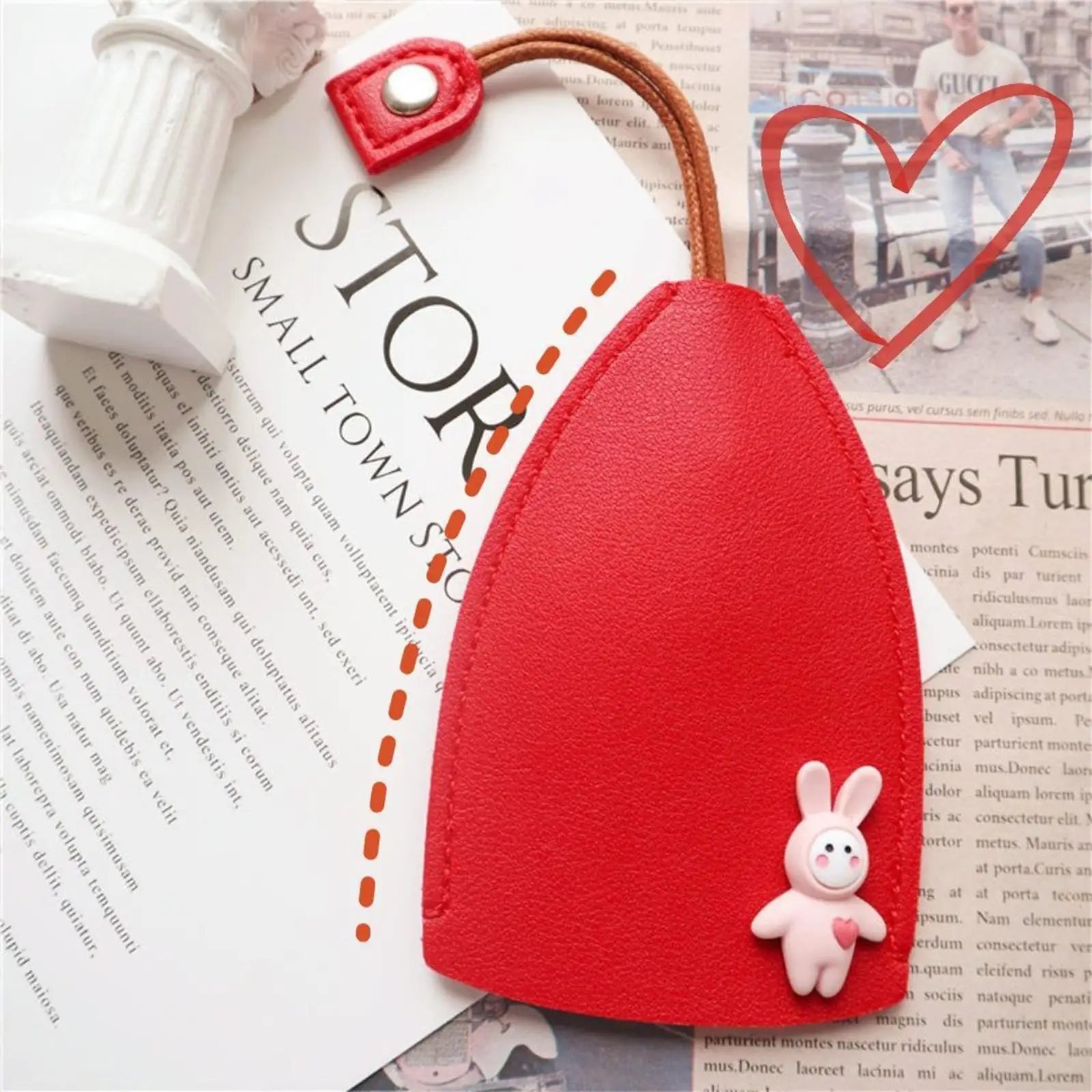 Storazone Unisex PU leather key case, cute cartoon car key holder for housekeeper, new collection