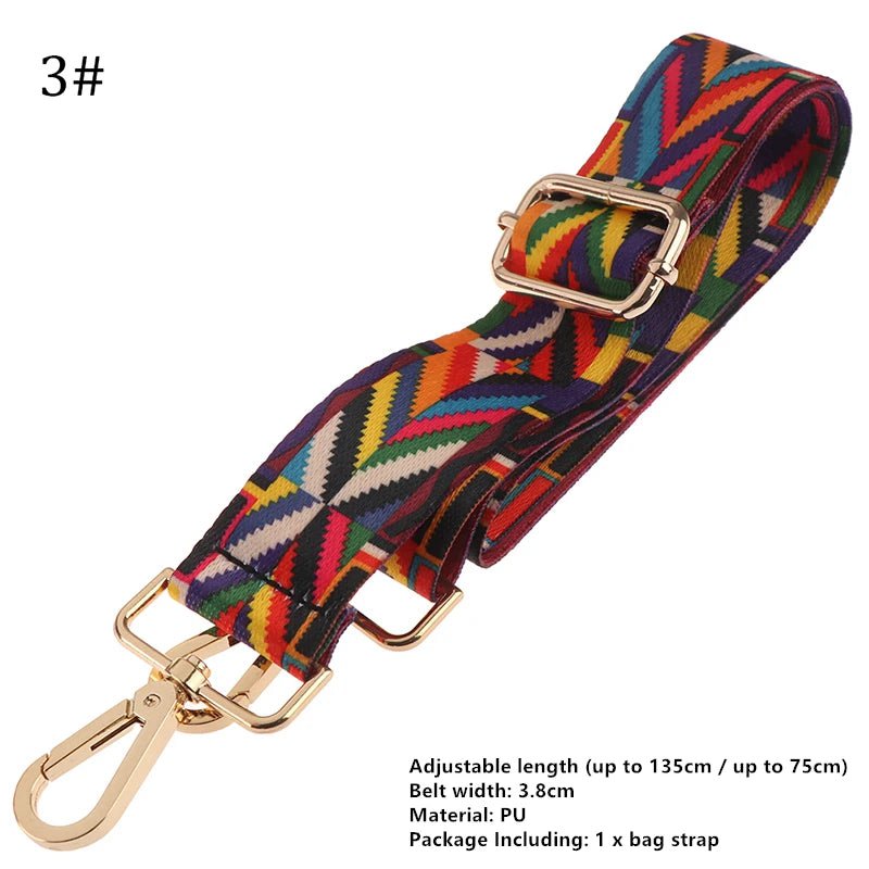 Storazone up to 135cm 2 Nylon Bag Strap 1PC Woman Colored Straps for Crossbody Messenger Shoulder Bag Accessories Adjustable Embroidered Belts Straps