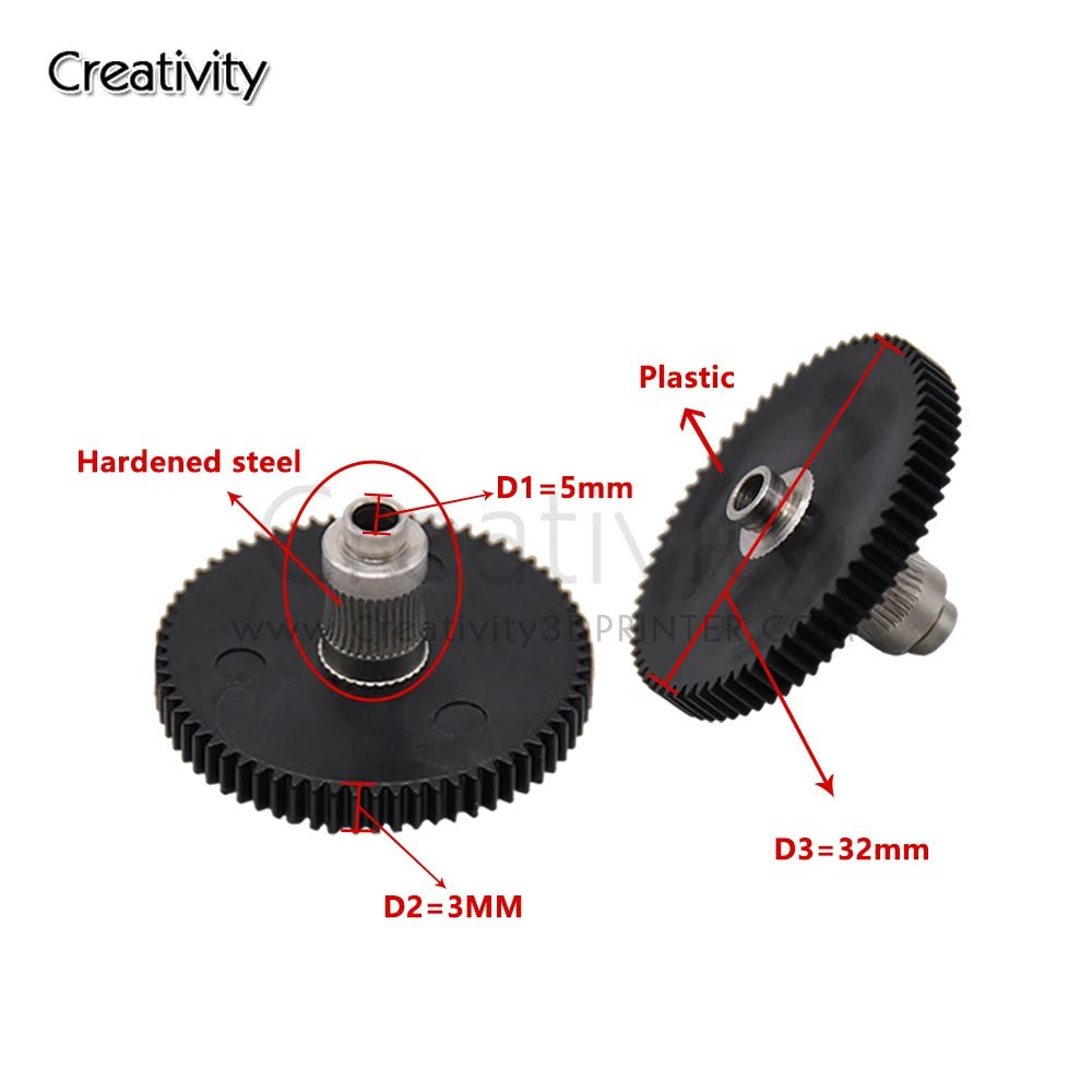 Storazone Upgraded Titan Aero Metal Extruder Idler Arm CNC Gear with 66 Teeth 1.75mm Prusa i3 Sidewinder X1 X2 Genius Extruder Parts