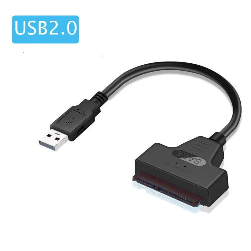 Storazone USB 2.0 SATA to USB 3.0 / 2.0 Cable Up to 6 Gbps for 2.5 Inch External HDD SSD Hard Drive SATA 3 22 Pin Adapter USB 3.0 to Sata III Cord