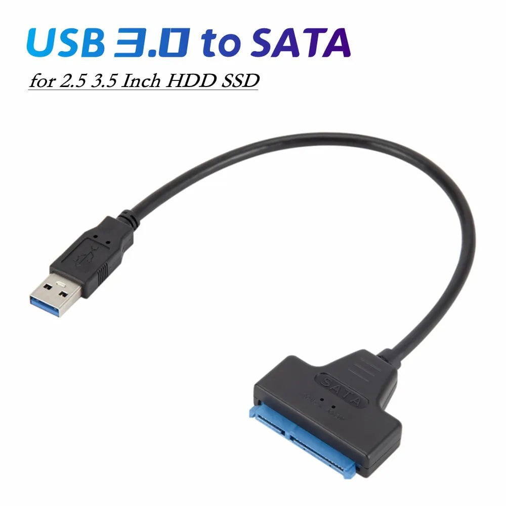 Storazone USB 3.0 / 22cm USB 3.0 2.0 SATA Up To 6 Gbps 3 Cable Sata To USB 3.0 Adapter Support 2.5 Inch External HDD SSD Hard Drive 22 Pin Sata III Cable