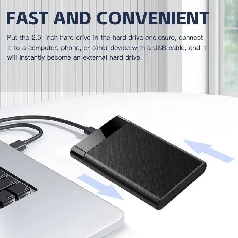 Storazone USB 3.0 HDD Enclosure 2.5" SATA External Hard Drive Case 2.5 Inch SSD High Speed Transmission Support Window Mac Android