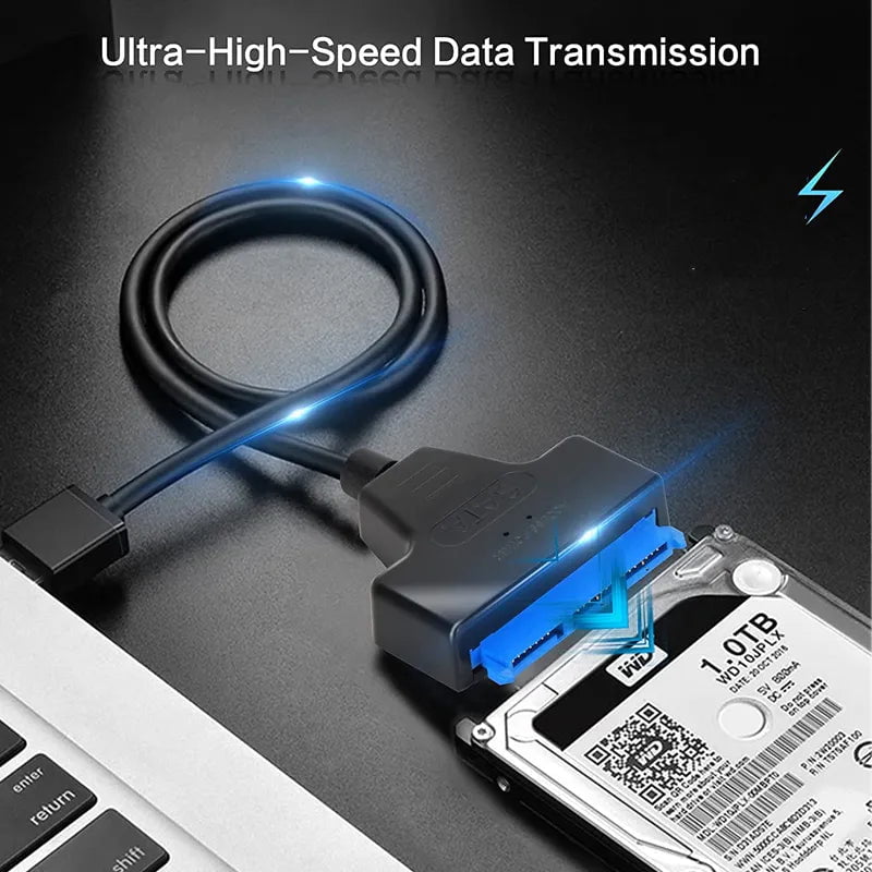 Storazone USB 3.0 to SATA Cable USB C to SATA III Hard Drive Adapter UP To 6Gbps Support  2.5" HDD SSD Hard Drive 22 Pin Sata III for PC