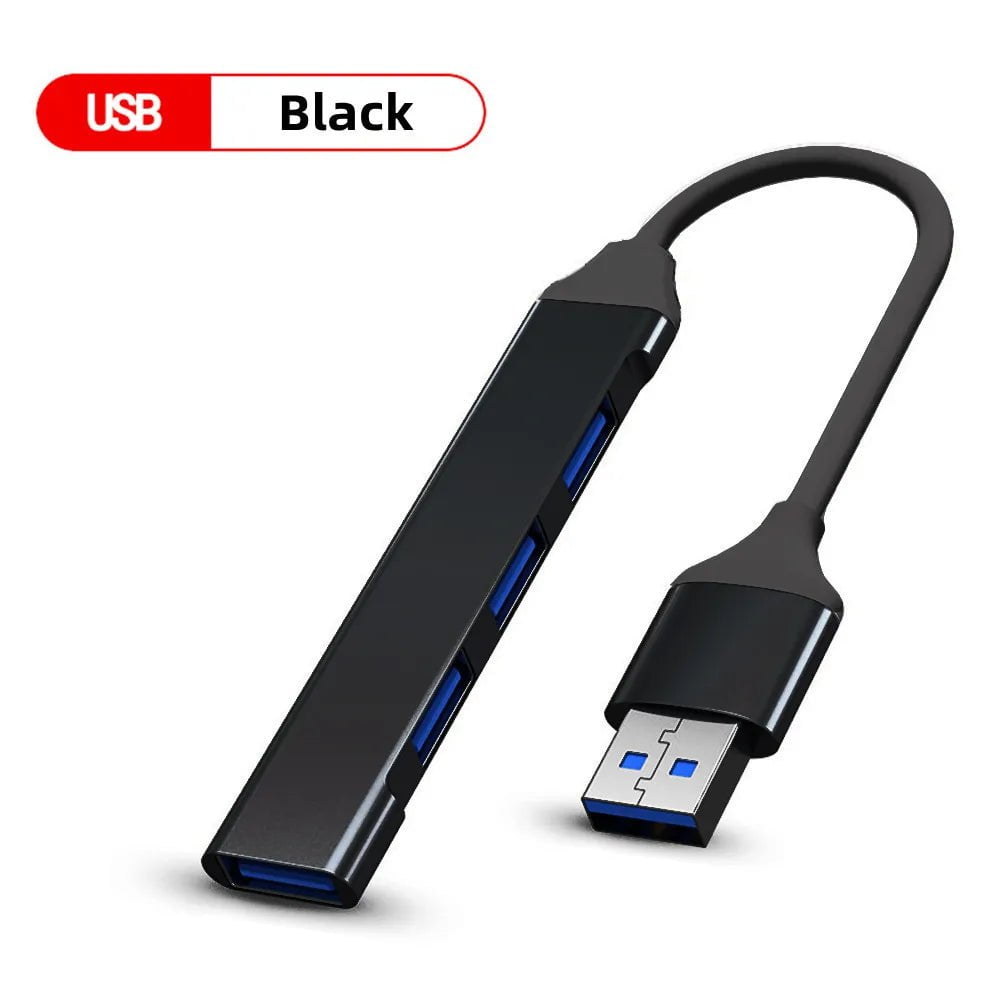 Storazone USB Black Black USB C HUB USB 3.0 HUB Type C 4 Port Multi Splitter Adapter OTG Macbook HUB Pro 13 15 Air Mi Pro HUAWEI Computer Accessories