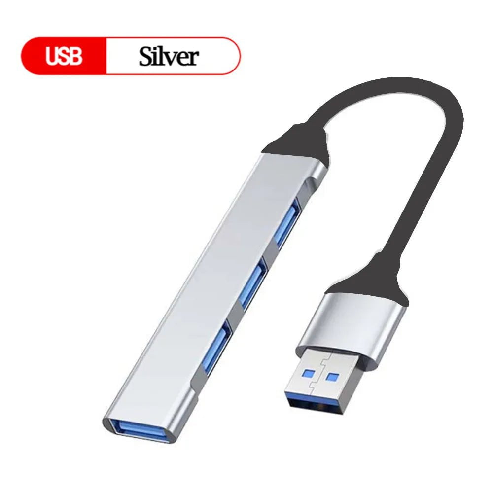 Storazone USB Black Silver USB C HUB USB 3.0 HUB Type C 4 Port Multi Splitter Adapter OTG Macbook HUB Pro 13 15 Air Mi Pro HUAWEI Computer Accessories