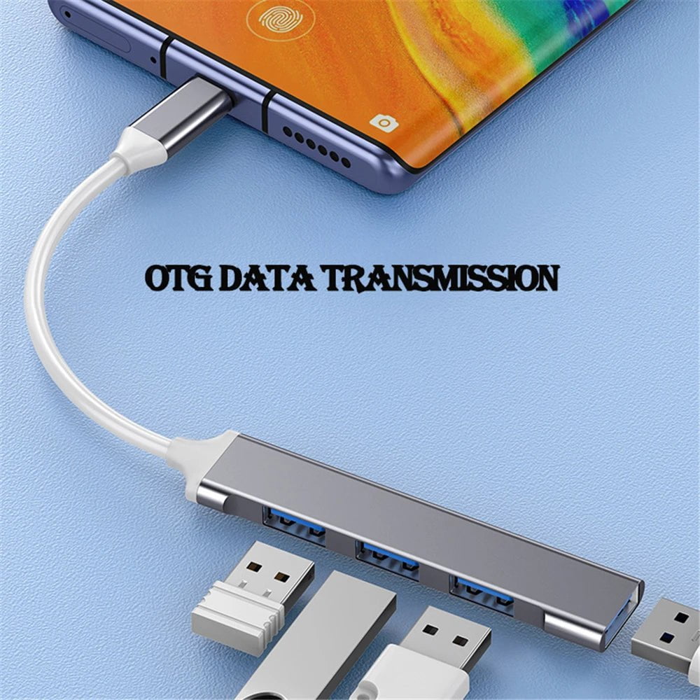 Storazone USB C HUB USB 3.0 HUB Type C 4 Port Multi Splitter Adapter OTG Macbook HUB Pro 13 15 Air Mi Pro HUAWEI Computer Accessories