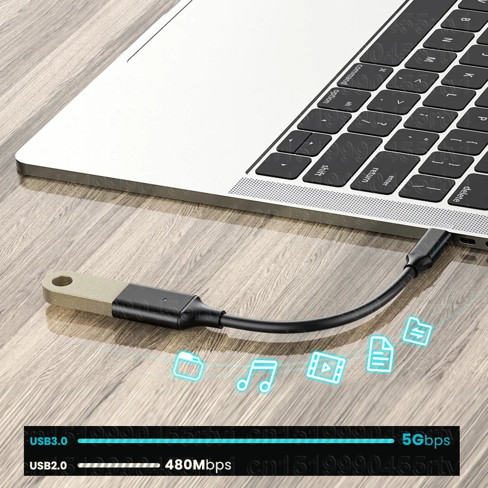 Storazone USB C Type C OTG Adapter Cable Male Type C to Female USB 3.0 Extension Cord 5Gbps High Speed Trans for Printer Mackbook Pro Wire