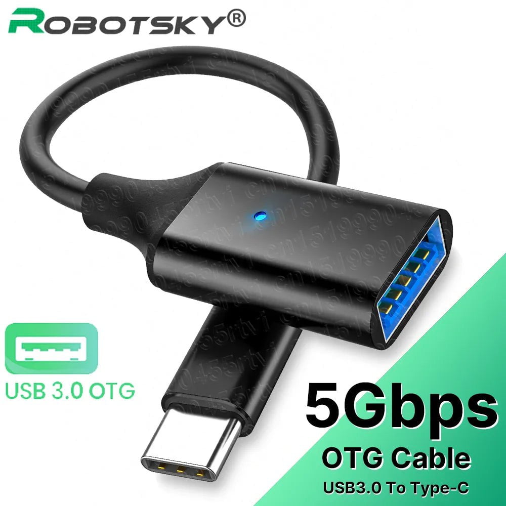 Storazone USB C Type C OTG Adapter Cable Male Type C to Female USB 3.0 Extension Cord 5Gbps High Speed Trans for Printer Mackbook Pro Wire