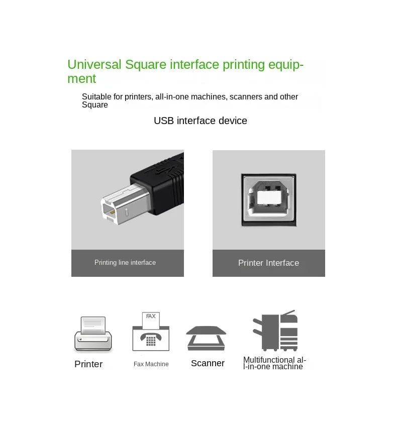 Storazone USB High Speed 2.0 A To B Male Cable for Canon Brother Samsung Hp Epson Printer Cord 1m 1.5m