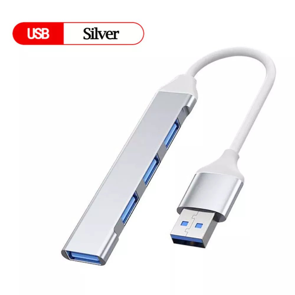 Storazone USB White Silver USB C HUB USB 3.0 HUB Type C 4 Port Multi Splitter Adapter OTG Macbook HUB Pro 13 15 Air Mi Pro HUAWEI Computer Accessories