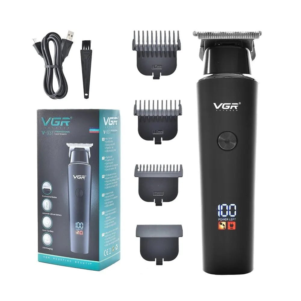 Storazone V-937 with box VGR Hair Trimmer Professional Electric Trimmers Cordless Hair Clipper Rechargeable LED Display V 937