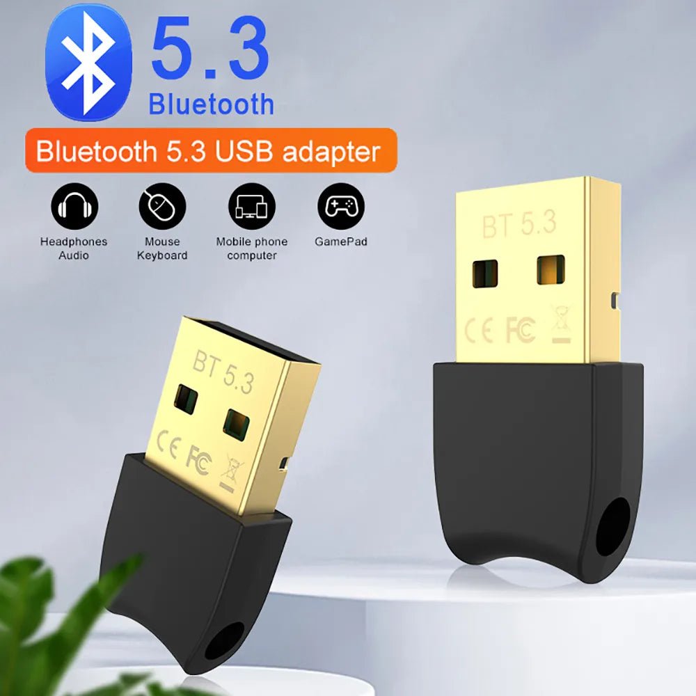 Storazone V5.3 / CHINA USB Bluetooth 5.3 Adapter USB Audio Receiver Transmitter Bluetooth 5.3 Dongle Adaptador for PC Laptop Wireless Speaker Adapter