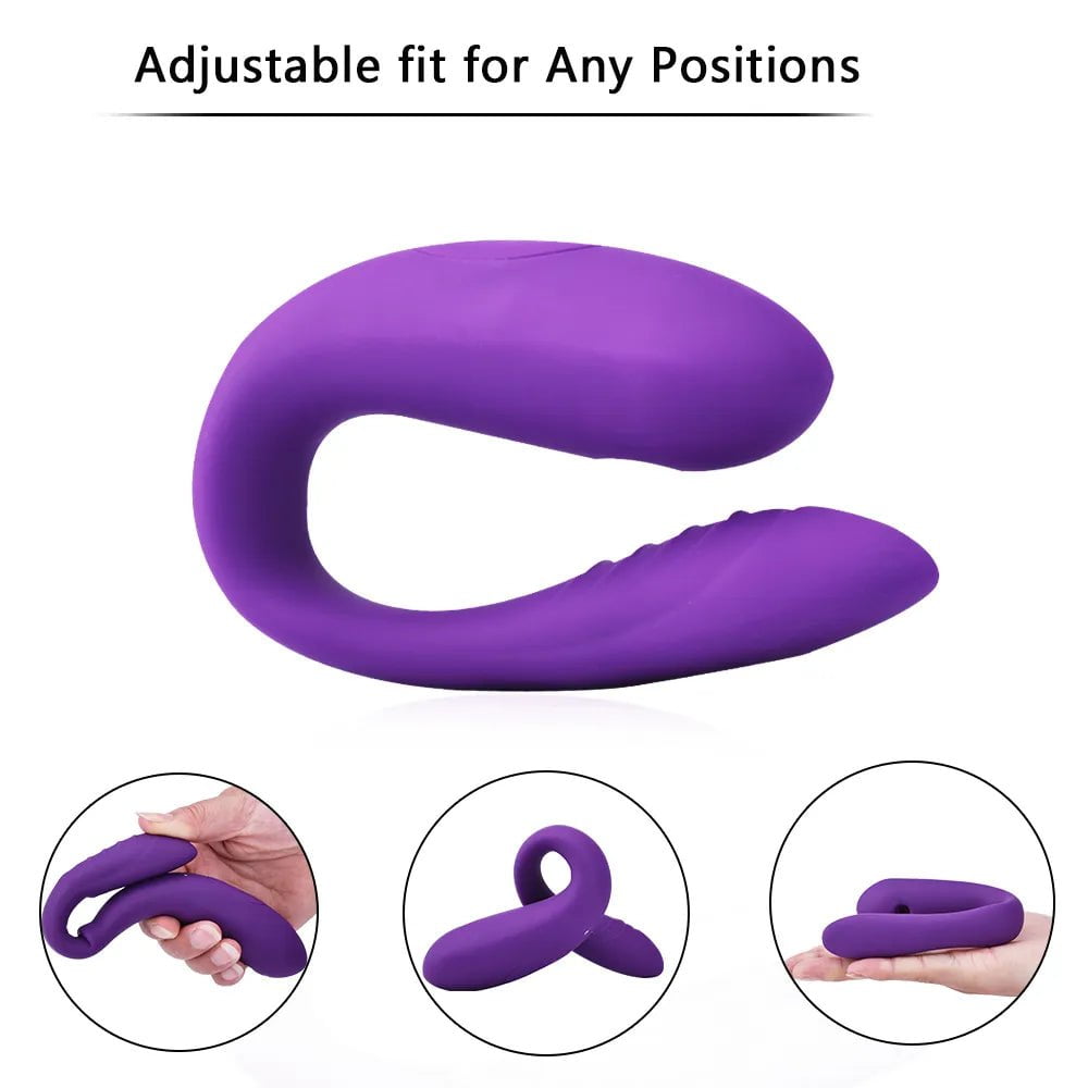 Storazone Vagina Sucking Vibrator For Couples U Shape Bendable G-spot Vibrator Clitoris Sucker Female Masturbation Erotic Toys for Adults