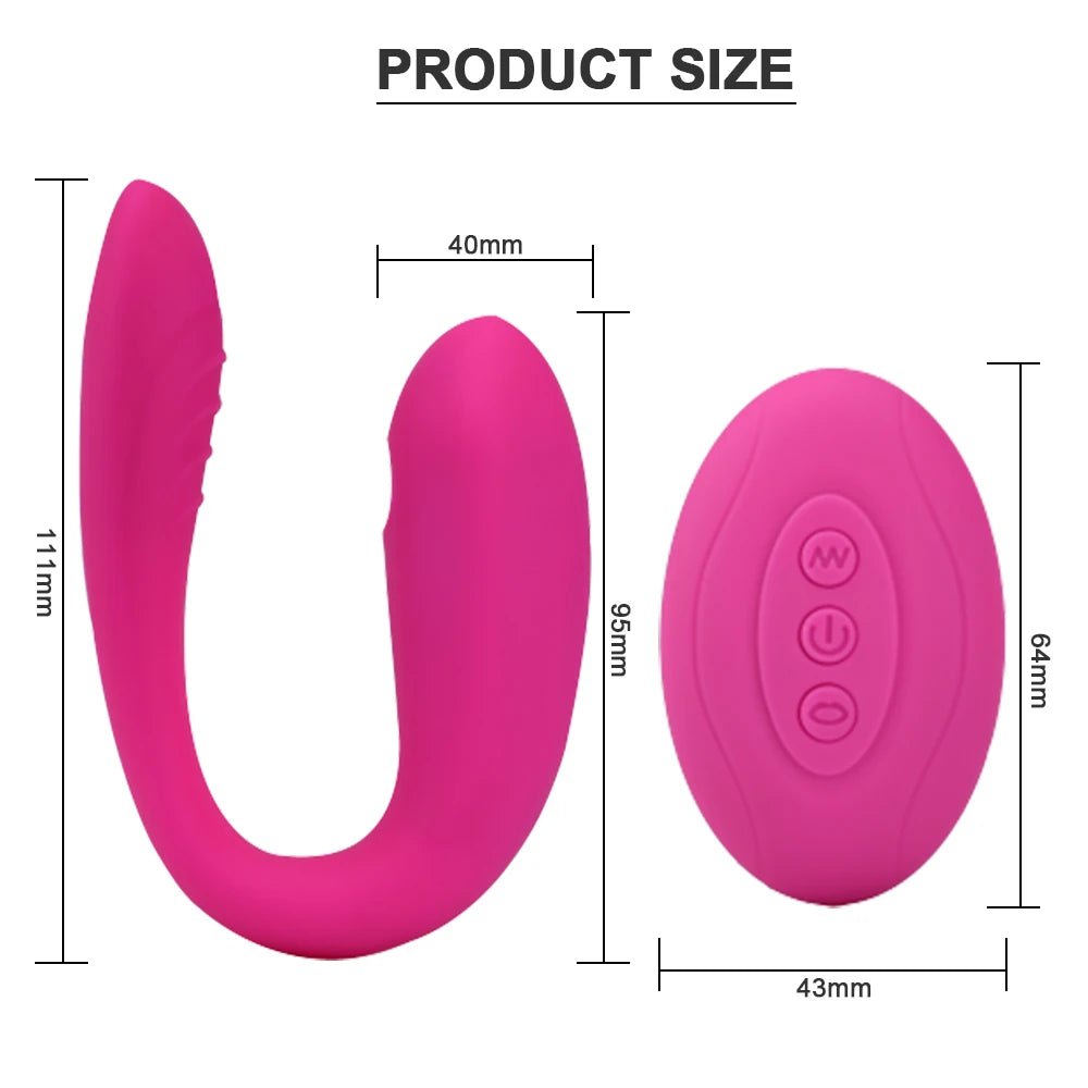 Storazone Vagina Sucking Vibrator For Couples U Shape Bendable G-spot Vibrator Clitoris Sucker Female Masturbation Erotic Toys for Adults