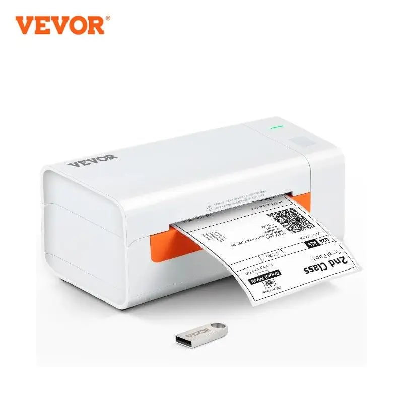 Storazone VEVOR 203dpi Desktop Thermal Label Printer USB Label Maker Sticker Shipping Barcode Printer Compatible W/ Windows/Mac OS/ Linux